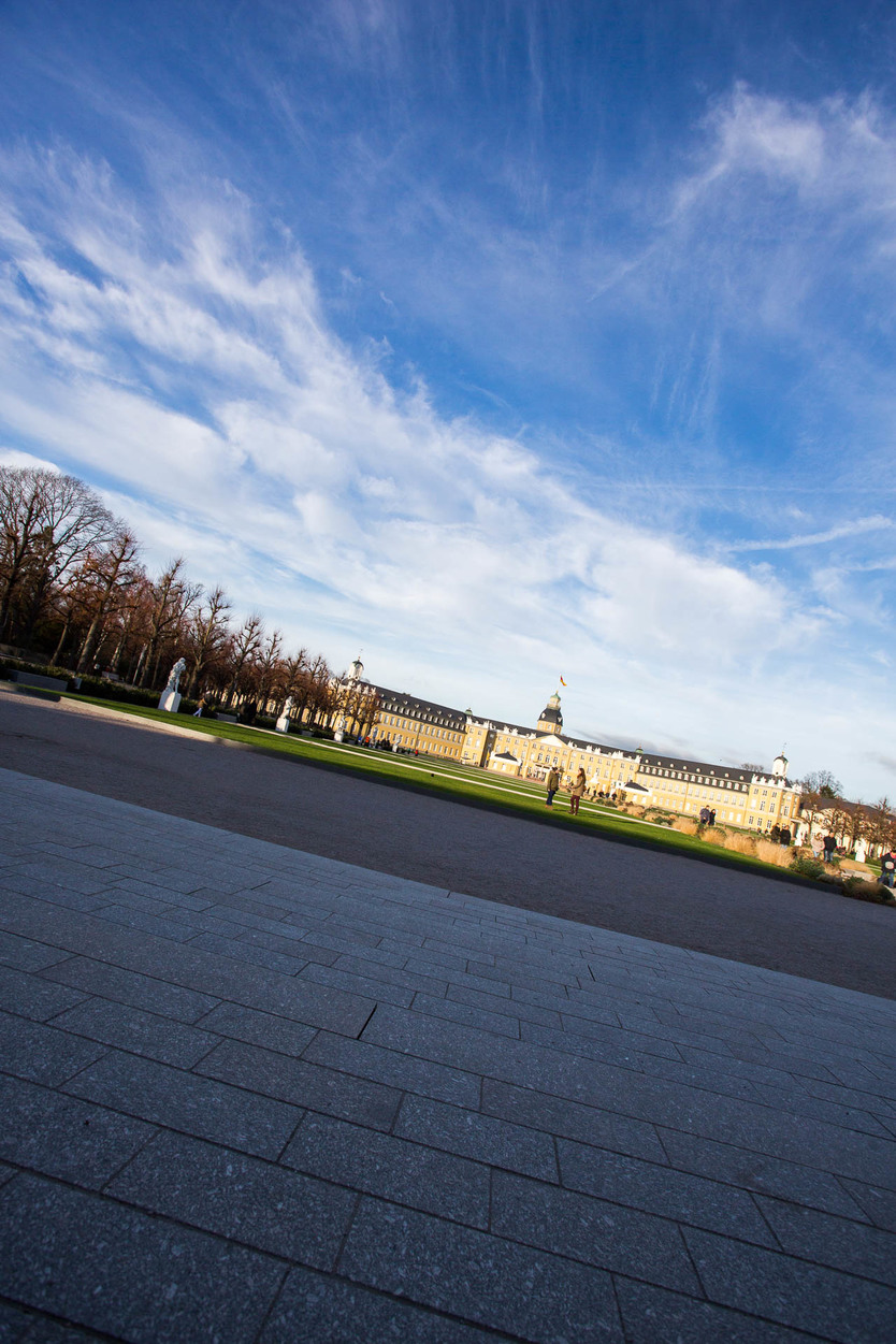 Blick auf das Karlsruher Schloss