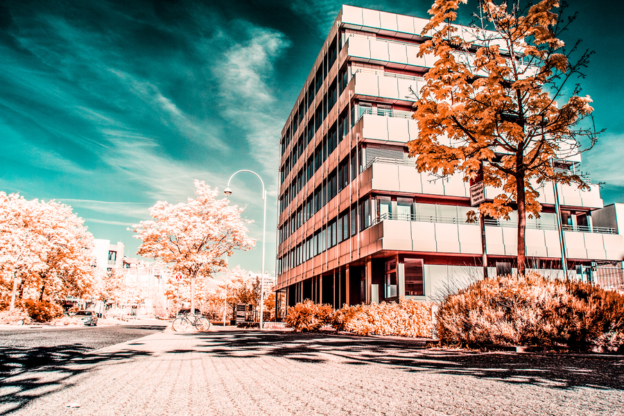 Infrarotaufnahme in der Ernst-Frey-Str. Karlsruhe