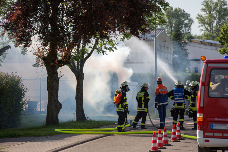 Einsatzfoto einer Übung der Feuerwehr Steinmauern